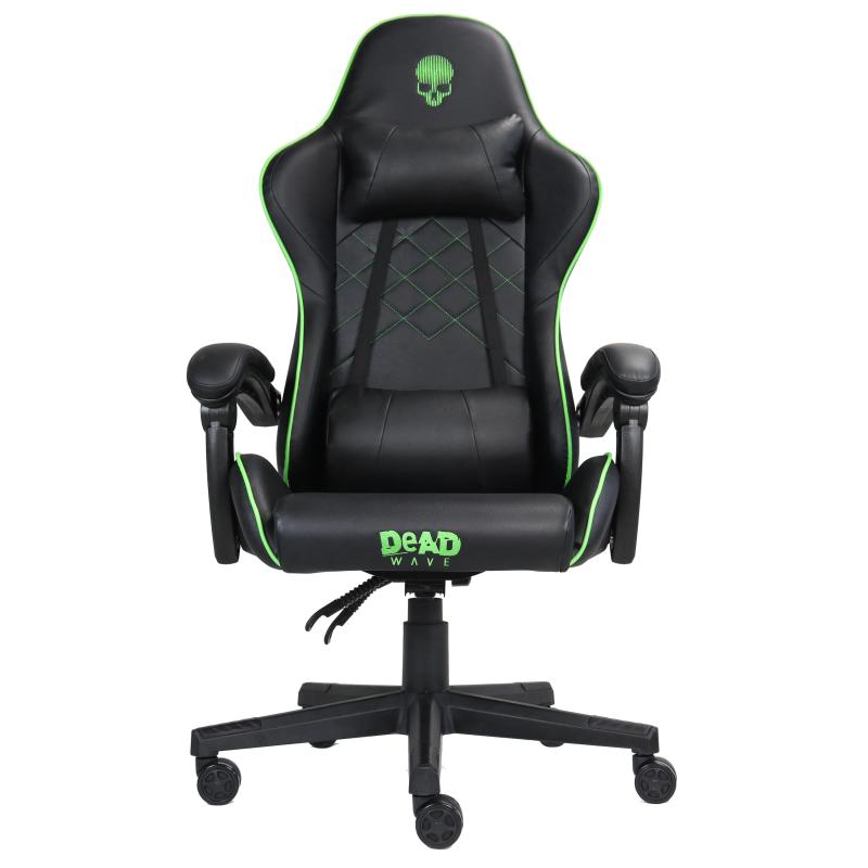 ▷ Deadwave DWGT0007 video game chair PC gaming chair Padded seat Black,  Green