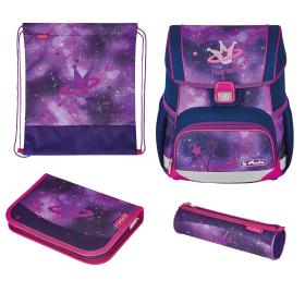 Herlitz Loop Plus Galaxy Princess juego de mochila escolar Chica Poliéster Azul, Púrpura