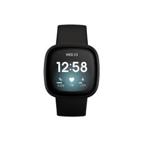 Fitbit Versa 3 4.01 cm (1.58") AMOLED 40 mm Digital Black Wi-Fi GPS (satellite)