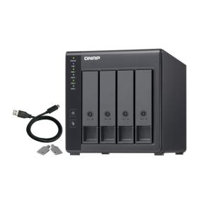 QNAP TR-004 storage drive enclosure HDD SSD enclosure Black 2.5 3.5"
