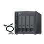 QNAP TR-004 storage drive enclosure HDD SSD enclosure Black 2.5 3.5"