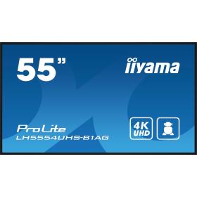 iiyama LH5554UHS-B1AG Signage Display Digital signage flat panel 138.7 cm (54.6") LCD Wi-Fi 500 cd m² 4K Ultra HD Black