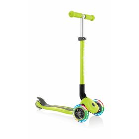 Globber Primo Foldable Lights Kids Three wheel scooter Lime