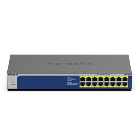 NETGEAR GS516PP Non gestito Gigabit Ethernet (10 100 1000) Supporto Power over Ethernet (PoE) Blu, Grigio
