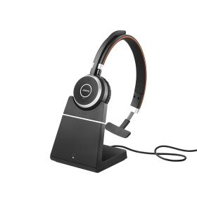Jabra Evolve 65 Auricolare Con cavo e senza cavo A Padiglione Musica e Chiamate Micro-USB Bluetooth Base di ricarica Nero
