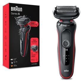 Braun Series 5 50-R1000s Máquina de afeitar de láminas Negro, Rojo