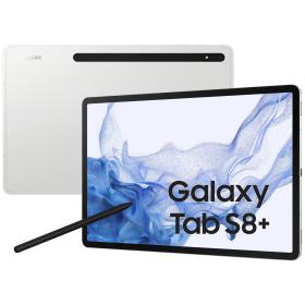 Samsung Galaxy Tab S8+ WiFi SM-X800 128 GB 31,5 cm (12.4") Qualcomm Snapdragon 8 GB Wi-Fi 6 (802.11ax) Android 12 Silber