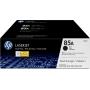 HP 85A pack de 2 toners LaserJet noir authentiques
