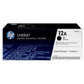 HP 12A 2-pack Black Original LaserJet Toner Cartridges