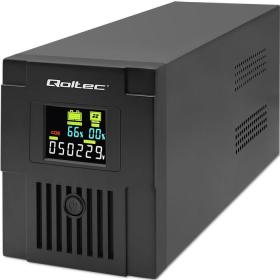 Qoltec 53771 sistema de alimentación ininterrumpida (UPS) Línea interactiva 2 kVA 1200 W 2 salidas AC