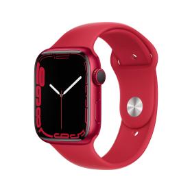 Apple Watch Series 7 OLED 45 mm Numérique Écran tactile Rouge Wifi GPS (satellite)