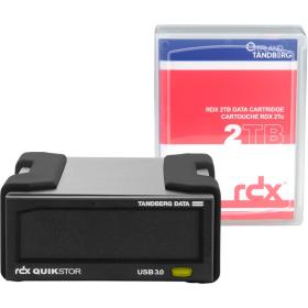 Overland-Tandberg RDX Laufwerkskit mit 2TB Kassette, extern, schwarz, USB3+