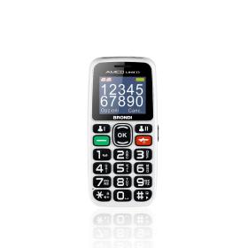 Brondi Amico Unico 4,57 cm (1.8") Noir, Blanc Téléphone d'entrée de gamme