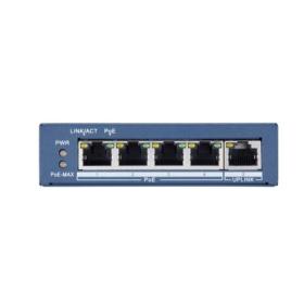 Hikvision DS-3E0505P-E switch di rete Non gestito Gigabit Ethernet (10 100 1000) Supporto Power over Ethernet (PoE) Blu