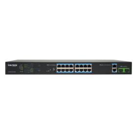 Vultech Security VS-POE2164GE-200W Netzwerk-Switch Unmanaged Fast Ethernet (10 100) Power over Ethernet (PoE) Schwarz