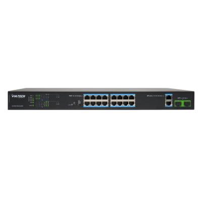 Vultech Security VS-POE2164GE-200W commutateur réseau Non-géré Fast Ethernet (10 100) Connexion Ethernet, supportant