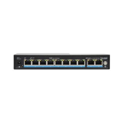 Vultech Security VS-POE2082GE-120W Netzwerk-Switch Unmanaged Fast Ethernet (10 100) Power over Ethernet (PoE) Schwarz