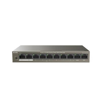 Tenda TEF1110P-8-63W switch di rete Non gestito Fast Ethernet (10 100) Supporto Power over Ethernet (PoE) Nero