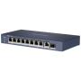 Hikvision DS-3E0510HP-E switch di rete Non gestito Gigabit Ethernet (10 100 1000) Supporto Power over Ethernet (PoE) Blu