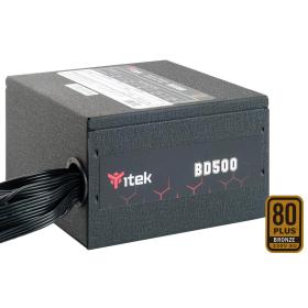 itek BD500 unidad de fuente de alimentación 500 W 24-pin ATX ATX Negro