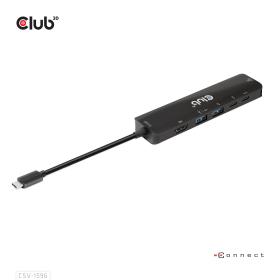CLUB3D CSV-1596 base para portátil y replicador de puertos USB 3.2 Gen 1 (3.1 Gen 1) Type-C Negro