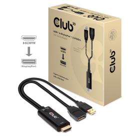 CLUB3D HDMI 2.0 TO DISPLAYPORT 1.2 4K60HZ HDR M F ACTIVE ADAPTER Black