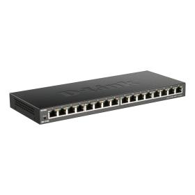 D-Link DGS-1016S Netzwerk-Switch Unmanaged Gigabit Ethernet (10 100 1000) Schwarz
