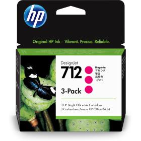 HP Pack de 3 cartouches d'encre DesignJet 712, magenta, 29 ml
