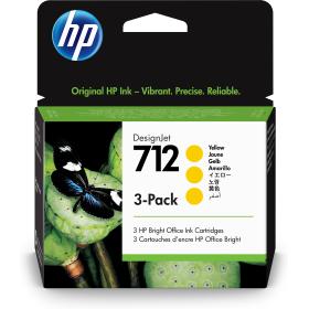 HP 712 3-pack 29-ml Yellow DesignJet Ink Cartridge