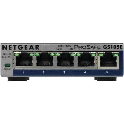 NETGEAR GS105E-200PES Netzwerk-Switch Managed L2 L3 Gigabit Ethernet (10 100 1000) Grau