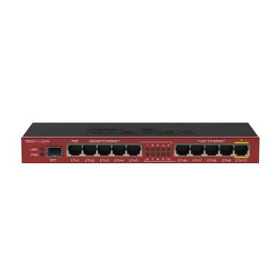 Mikrotik RB2011ILS-IN router Gigabit Ethernet Negro, Burdeos