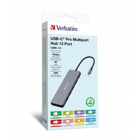 Verbatim CMH-13 USB Type-C 10000 Mbit s Argent