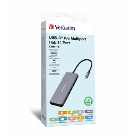 Verbatim CMH-14 USB Type-C 5000 Mbit s Argent