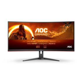 AOC G2 CU34G2XE BK écran plat de PC 86,4 cm (34") 3440 x 1440 pixels Noir, Rouge