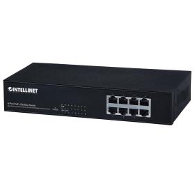 Intellinet 8-Port Fast Ethernet PoE+ Switch, 8 x PoE ports, IEEE 802.3at af Power-over-Ethernet (PoE+ PoE), Endspan, Desktop,