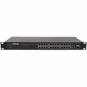 Intellinet Switch de 24 Puertos Gigabit Ethernet Administrable por Web con 2 puertos SFP