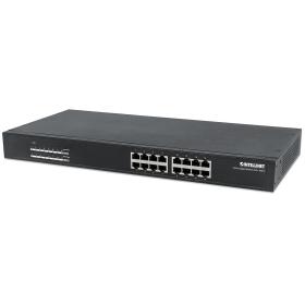 Intellinet 16-Port Gigabit Ethernet PoE+ Switch, 16 x PoE-Ports, IEEE 802.3at af Power over Ethernet (PoE+ PoE), Endspan, 19"