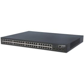 Intellinet 48-Port Gigabit Ethernet Web-Managed Switch mit 4 SFP-Ports, 48 x 10 100 1000 Mbit s RJ45 Ports + 4 x SFP, IEEE