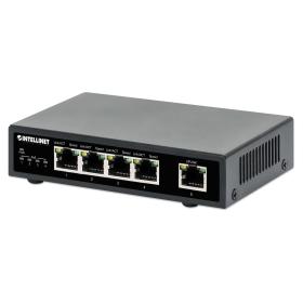 Intellinet 5-Port Gigabit Ethernet PoE+ Switch, Four PSE PoE Ports, IEEE 802.3at af (PoE+ PoE) Compliant, PoE Power Budget up