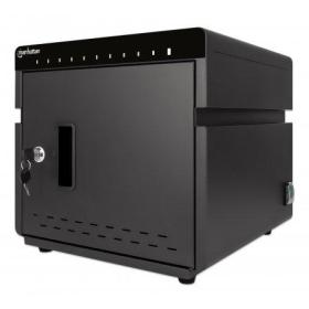 Manhattan Charging Cabinet Cart via USB-C x10 Devices Desktop, Power Delivery 18W per port (180W total), Suitable for