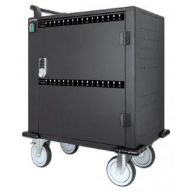 Manhattan Charging Cabinet Cart via USB-C x32 Devices, Trolley, Power Delivery 18W per port (576W total), Suitable for