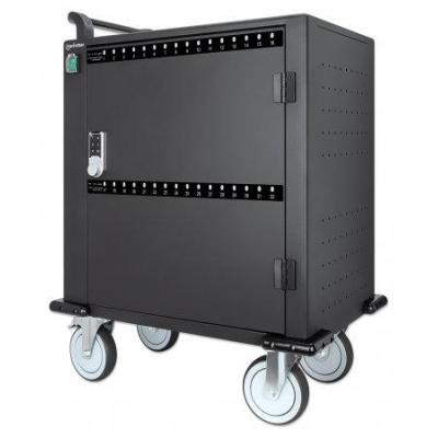 Manhattan 716000 carrito y armario de dispositivo portátil Carro de gestión y carga para dispositivos portátiles Negro
