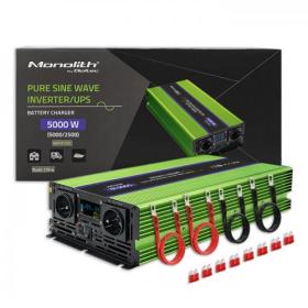Qoltec Monolith adaptador e inversor de corriente Auto 5000 W Verde