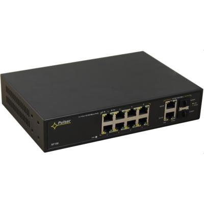 PULSAR SF108-90W Netzwerk-Switch Fast Ethernet (10 100) Power over Ethernet (PoE) Schwarz