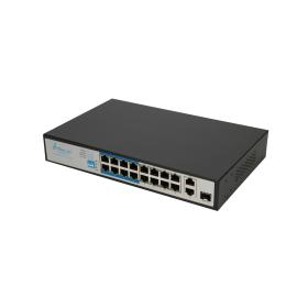 Extralink VIRTUS V3 Non-géré L2 Fast Ethernet (10 100) Connexion Ethernet, supportant l'alimentation via ce port (PoE) 1U Noir