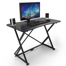 Techly Gaming Desk for PC with Angular Ergonomic Edge Black