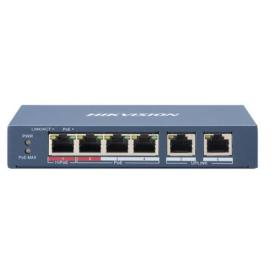 Hikvision DS-3E0106HP-E switch di rete Non gestito Fast Ethernet (10 100) Supporto Power over Ethernet (PoE) Blu