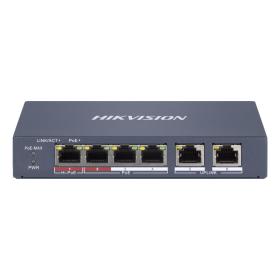 Hikvision DS-3E1106HP-EI switch di rete Gestito Fast Ethernet (10 100) Supporto Power over Ethernet (PoE) Grigio