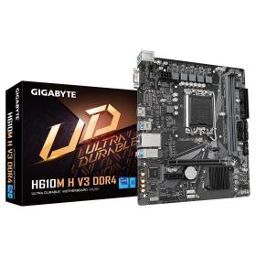 Gigabyte H610M H V3 DDR4 Motherboard - Supports Intel Core 14th CPUs, 4+1+1 Hybrid Phases Digital VRM, up to 3200MHz DDR4,