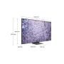 Samsung Series 8 TV QE75QN800CTXZT Neo QLED 8K, Smart TV 75" Processore Neural Quantum 8K, Dolby Atmos e OTS+, Titan Black 2023